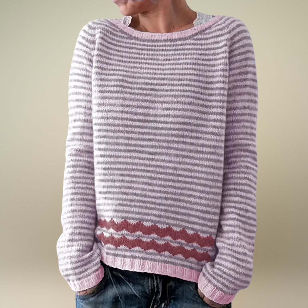CLARA™ | Casual Sweater with Stripes