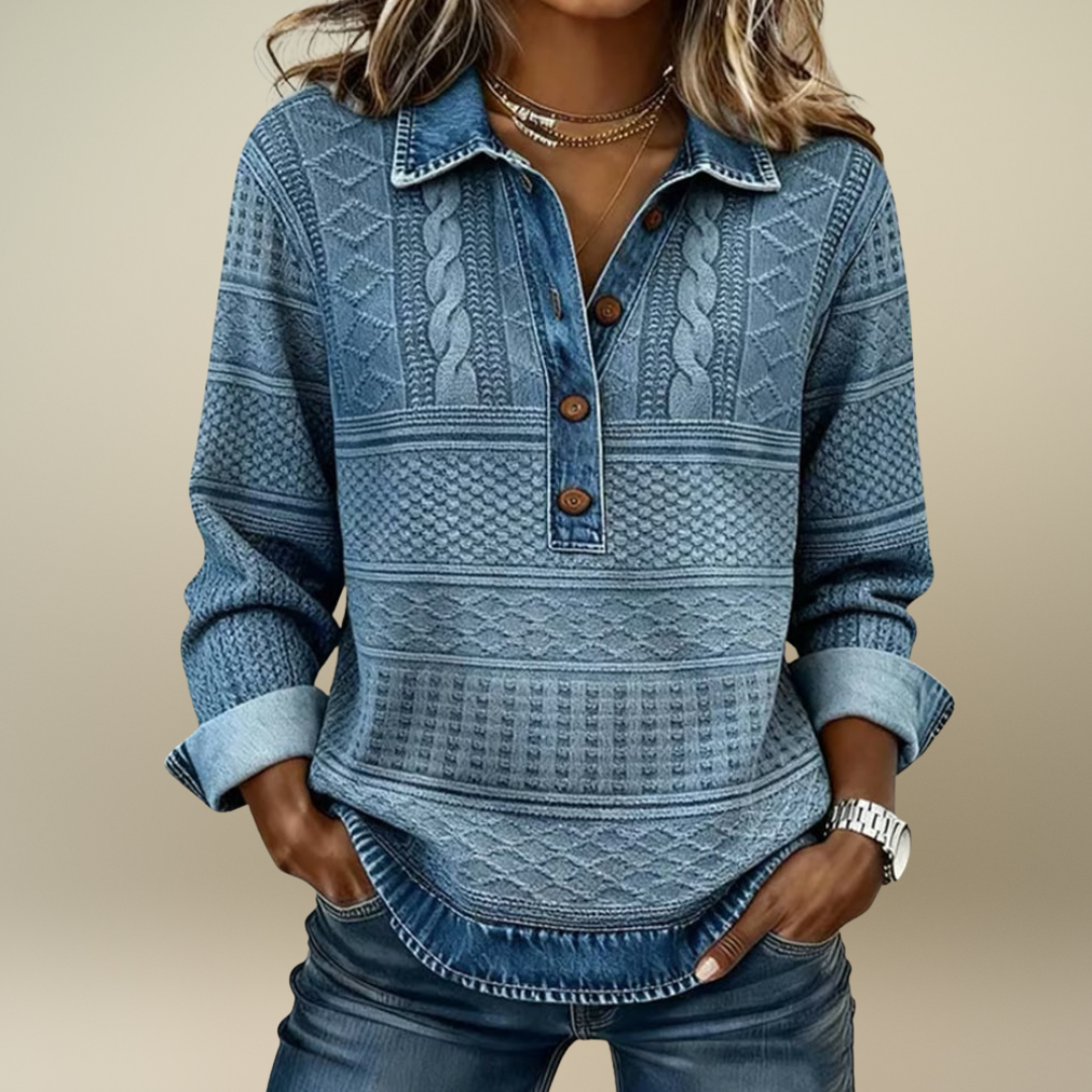 DOLORES™ | Trendy Sweatshirt with Collar