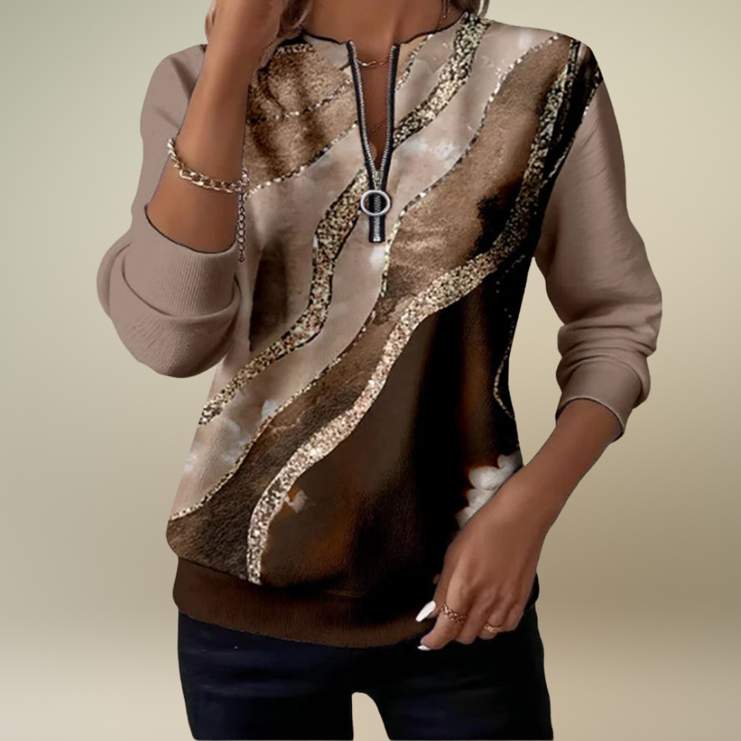 CHARLOTTE™ | Half-Zip Vintage Sweatshirt