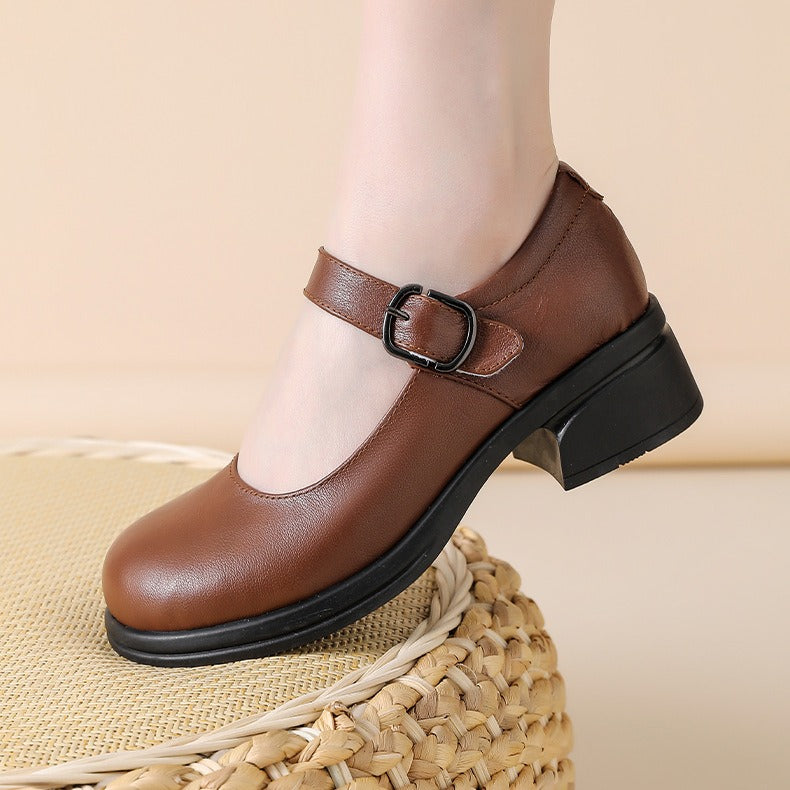 CLARY™ | Elegant Leather Mary Janes