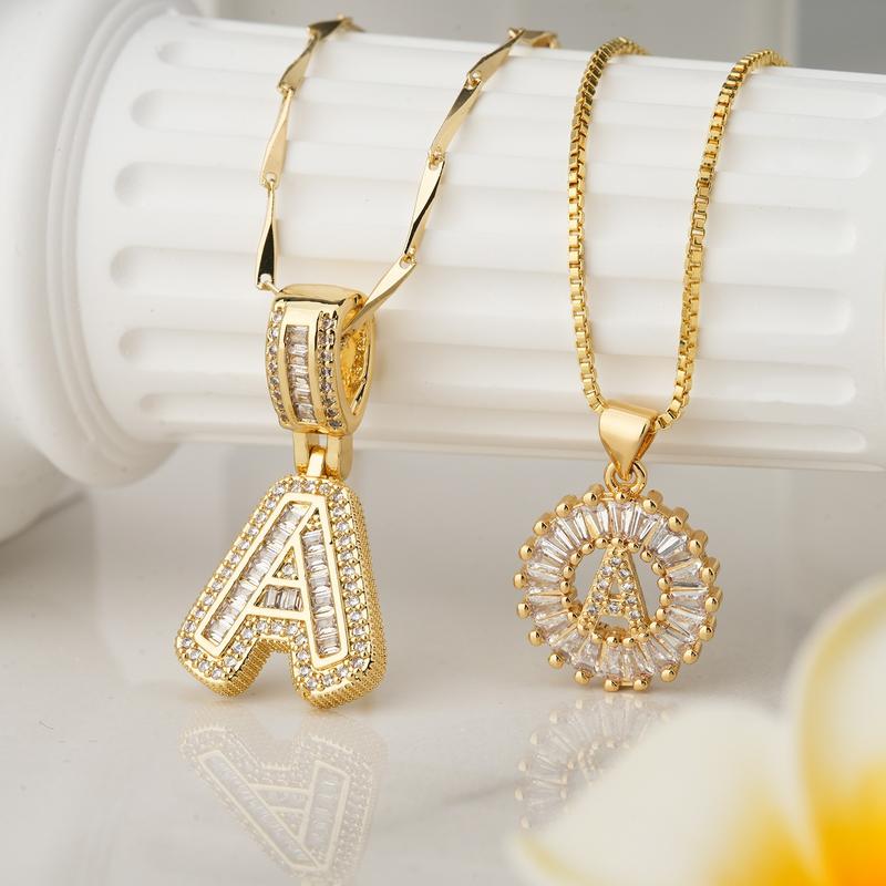 AISHA™ | Elegant Initial Letter Necklaces