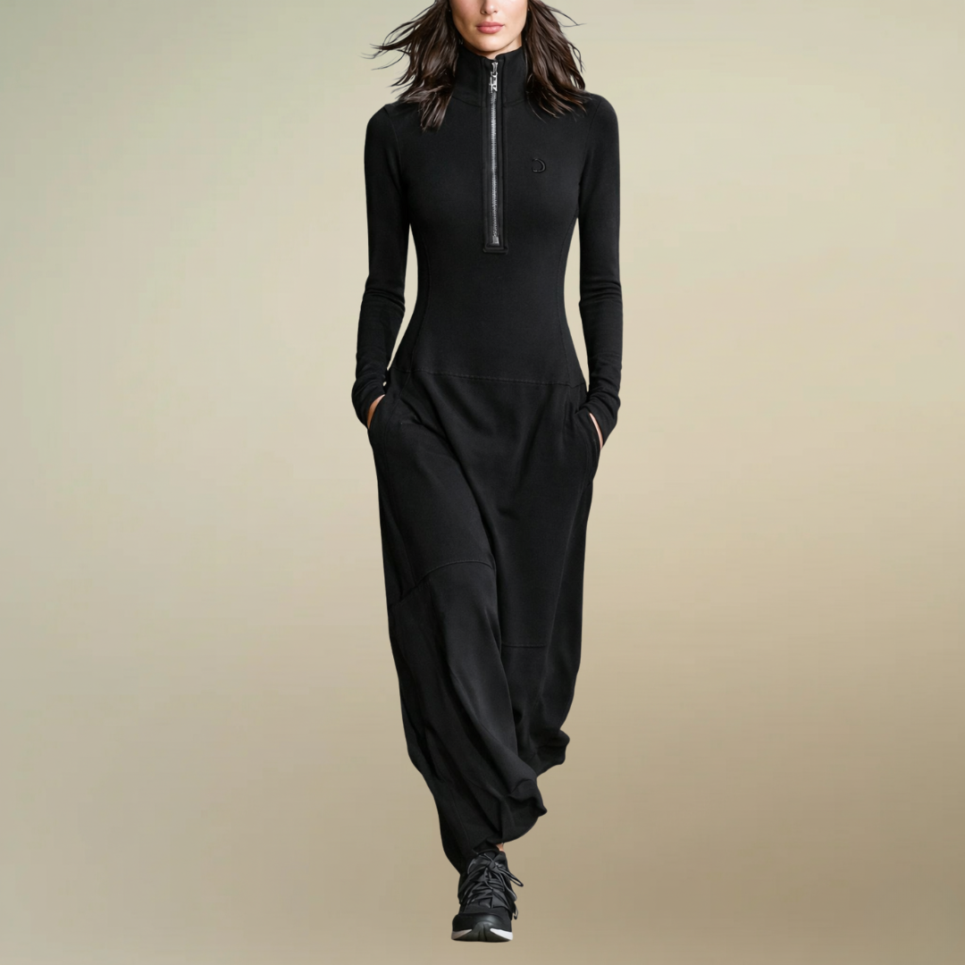 ISA™ | Casual Turtleneck Maxi Dress