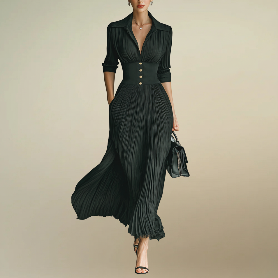NAOMI™ | Pleated Maxi Dress
